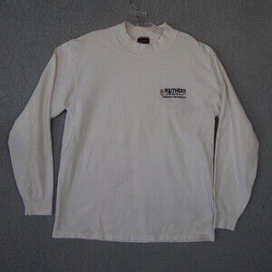 Vintage Southern Oregon University Shirt Men's Medium White Long Sleeve SOU 80's